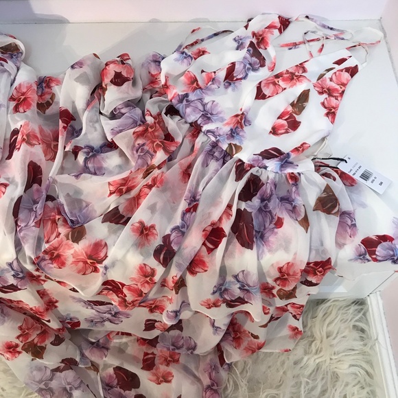 FAME AND PARTNERS  Halter Floral Evening Dress 1888 - Picture 4 of 7